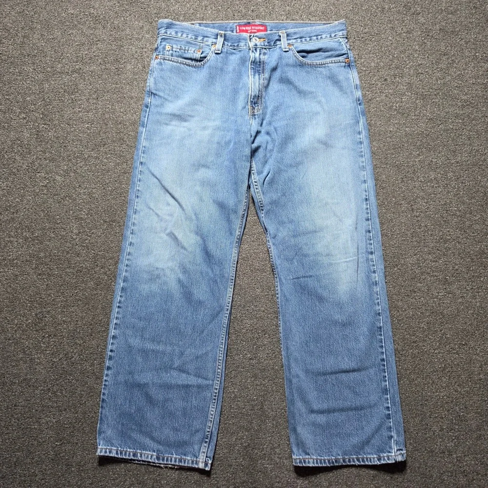 Vintage Levis 529 Jeans Blue Mens 34x30 Low Rise Straight Leg Medium Wash Y2K